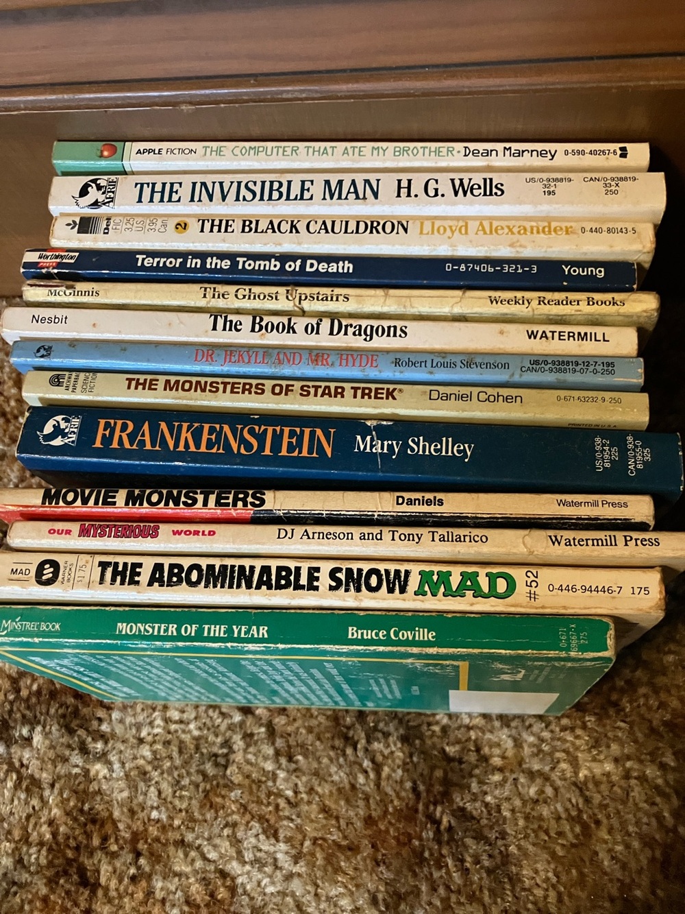 Paperbacks Stacked Classic Monster Paperbacks - Blue & Green Spines